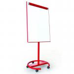 Ultramate Magnetic Round Base Flip Chart Easel -  Red 95001R