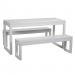 Cube Set (Table & 2 x Benches) - White 9SCSWHITE