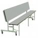 Mobile Convertible Folding Bench Unit - Dove Top/Dove Bench - 735mm height 9SLCB829DOVE