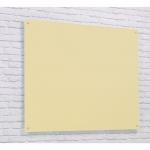 Wall Mounted Magnetic Glass Writing Board - Cream - 1200(w) x 1200mm(h) GW12C