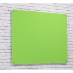Wall Mounted Magnetic Glass Writing Board - Lime - 1200(w) x 1200mm(h) GW12LG