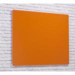 Wall Mounted Magnetic Glass Writing Board - Orange - 1200(w) x 1200mm(h) GW12OR