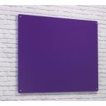 Wall Mounted Magnetic Glass Writing Board - Purple - 1200(w) x 1200mm(h) GW12P