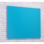 Wall Mounted Magnetic Glass Writing Board - Sky - 1200(w) x 1200mm(h) GW12SB
