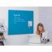 Wall Mounted Magnetic Glass Writing Board - Turquoise - 1200(w) x 1200mm(h) GW12T