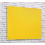 Wall Mounted Magnetic Glass Writing Board - Yellow - 1500(w) x 1200mm(h) GW15Y