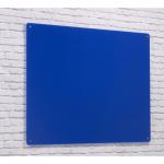 Wall Mounted Magnetic Glass Writing Board - Blue - 600(w) x 450mm(h) GW4SBL