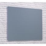 Wall Mounted Magnetic Glass Writing Board - Grey - 600(w) x 450mm(h) GW4SGRY