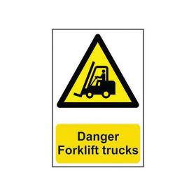 Spectrum Safety Sign Danger Forklift Trucks PVC 200x300mm 954 SPT13093