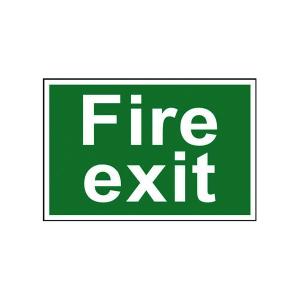 Spectrum Industrial Fire Exit Text Pvc Sign 300X200Mm 150 SPT13613