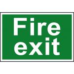 Spectrum Industrial Fire Exit Text S/A PVC Sign 300x200mm 1502 SPT13613
