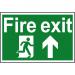 Spectrum Industrial Fire Exit RM Arrow Up S/A PVC Sign 300x200mm 1505