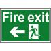 Spectrum Industrial Fire Exit RM Arrow Left S/A PVC Sign 300x200mm 1506