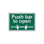 Spectrum Safety Sign Push Bar To Open PVC 300x200mm 1523 SPT13634