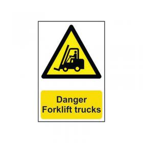 Spectrum Industrial Spectrum Safety Sign Danger Forklift Trucks PVC 400x600mm 4101 SPT14095