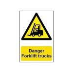 Spectrum Safety Sign Danger Forklift Trucks PVC 400x600mm 4101 SPT14095