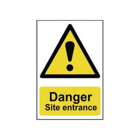 Spectrum Industrial Danger Site Entrance PVC Sign 400x600mm 4102 SPT14096