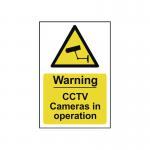 The Spectrum Industrial CCTV signs feature bold lettering and a bright yellow background to easily warn of the presence of CCTV cameras. The durable PVC material ensures long-lasting use, while the 200x300mm size is noticeable yet unobtrusive. These signs are an essential addition to any outdoor surveillance system.