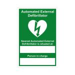 Spectrum Safety Sign Informs Staff where the Nearest Automated External Defibrillator is RPVC 14651 SPT49764