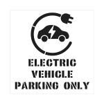 Spectrum Electric Vehicle Parking Only with Floor Symbol Stencil 1000x1000mm 9701-1000 SPT61883