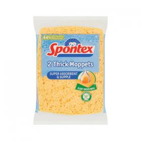 Spontex Thick Moppets Sponge Wipes Assorted Colours (Pack of 2) 19000086 SPX51490