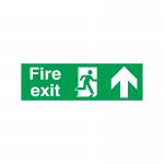 Safety Sign Fire Exit Running Man Arrow Up 150x450mm PVC FX04711R SR11130