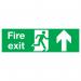 Safety Sign Fire Exit Running Man Arrow Up 150x450mm PVC FX04711R SR11130