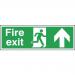 Safety Sign Fire Exit Running Man Arrow Up 150x450mm PVC FX04711R