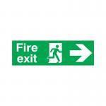 Safety Sign Fire Exit Running Man Arrow Right 150x450mm PVC FX04411R SR11134