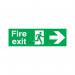 Safety Sign Fire Exit Running Man Arrow Right 150x450mm PVC FX04411R SR11134