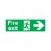 Safety Sign Fire Exit Running Man Arrow Right 150x450mm PVC FX04411R SR11134