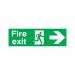 Safety Sign Fire Exit Running Man Arrow Right 150x450mm PVC FX04411R SR11134