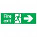Safety Sign Fire Exit Running Man Arrow Right 150x450mm PVC FX04411R SR11134