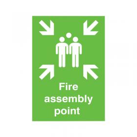 Safety Sign Fire Assembly Point A2 PVC FR04548R SR11138