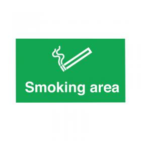 Safety Sign Smoking Area 300x500mm PVC MA04729R SR11143