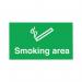 Safety Sign Smoking Area 300x500mm PVC MA04729R SR11143