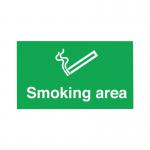 Safety Sign Smoking Area 300x500mm PVC MA04729R SR11143