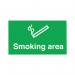 Safety Sign Smoking Area 300x500mm PVC MA04729R SR11143