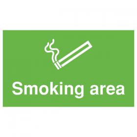 Safety Sign Smoking Area 300x500mm PVC MA04729R SR11143