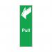 Safety Sign Pull 150x50mm Self-Adhesive (Universal symbol and colour scheme) FX05312S SR11144