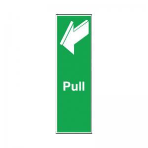 Signs and Labels Safety Sign Pull 150x50mm Self-Adhesive Universal