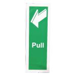 Safety Sign Pull 150x50mm Self-Adhesive (Universal symbol and colour scheme) FX05312S SR11144