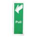 Safety Sign Pull 150x50mm Self-Adhesive (Universal symbol and colour scheme) FX05312S