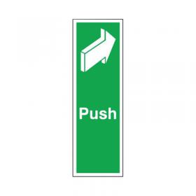 Safety Sign Push 150x50mm Self-Adhesive (Universal symbol and colour scheme) FX05512S SR11145