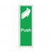 Safety Sign Push 150x50mm Self-Adhesive (Universal symbol and colour scheme) FX05512S SR11145