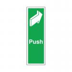 Safety Sign Push 150x50mm Self-Adhesive (Universal symbol and colour scheme) FX05512S SR11145
