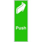 Safety Sign Push 150x50mm Self-Adhesive (Universal symbol and colour scheme) FX05512S SR11145