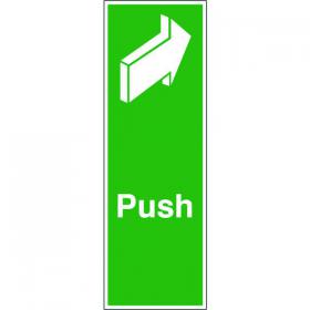 Safety Sign Push 150x50mm Self-Adhesive (Universal symbol and colour scheme) FX05512S SR11145