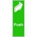 Safety Sign Push 150x50mm Self-Adhesive (Universal symbol and colour scheme) FX05512S