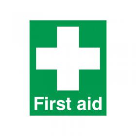 Safety Sign First Aid Sign PVC 100x250mm FA00607R SR11146